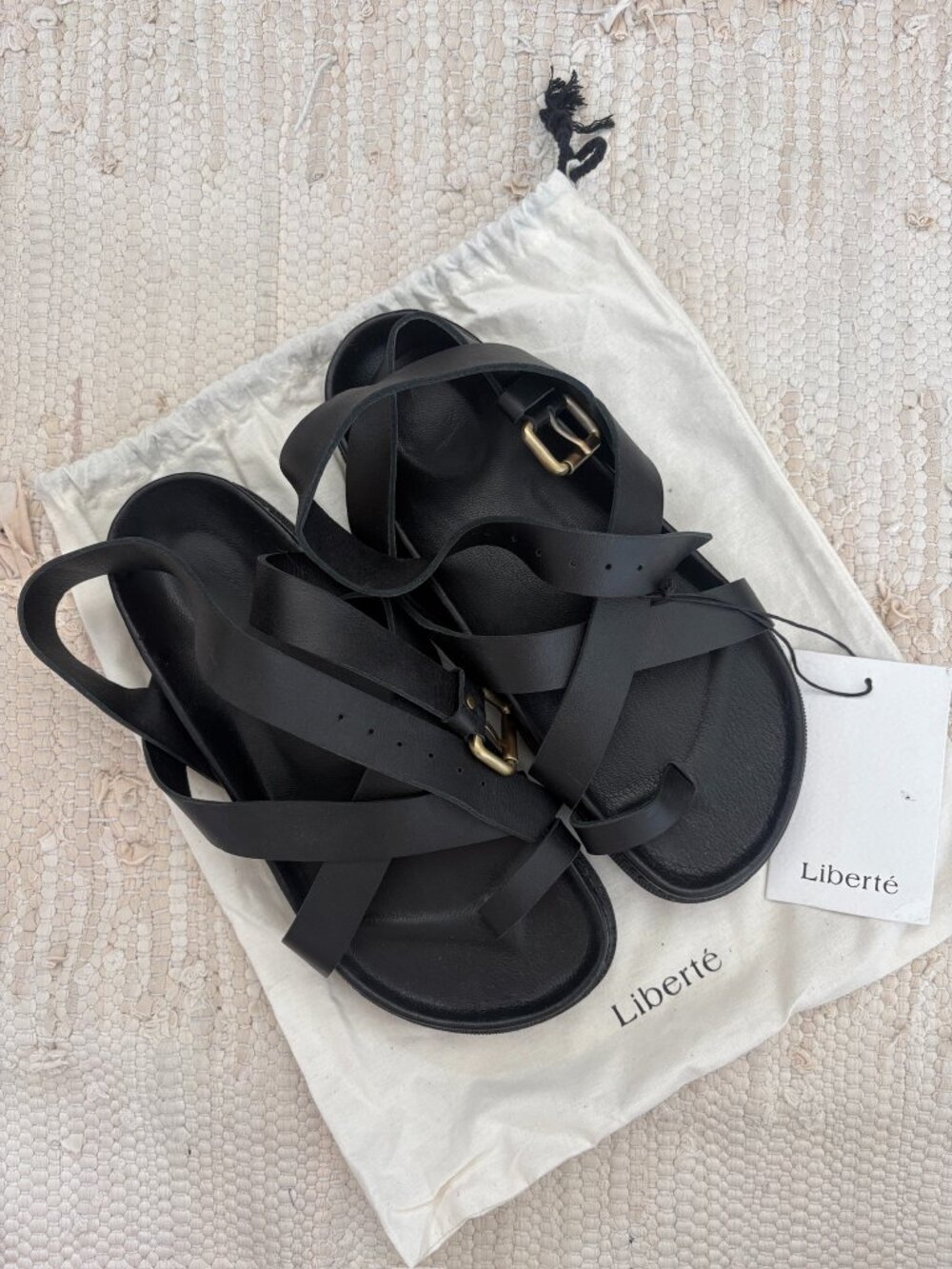 New Liberté Leather Bronte Sandals Size 38 / 7.5